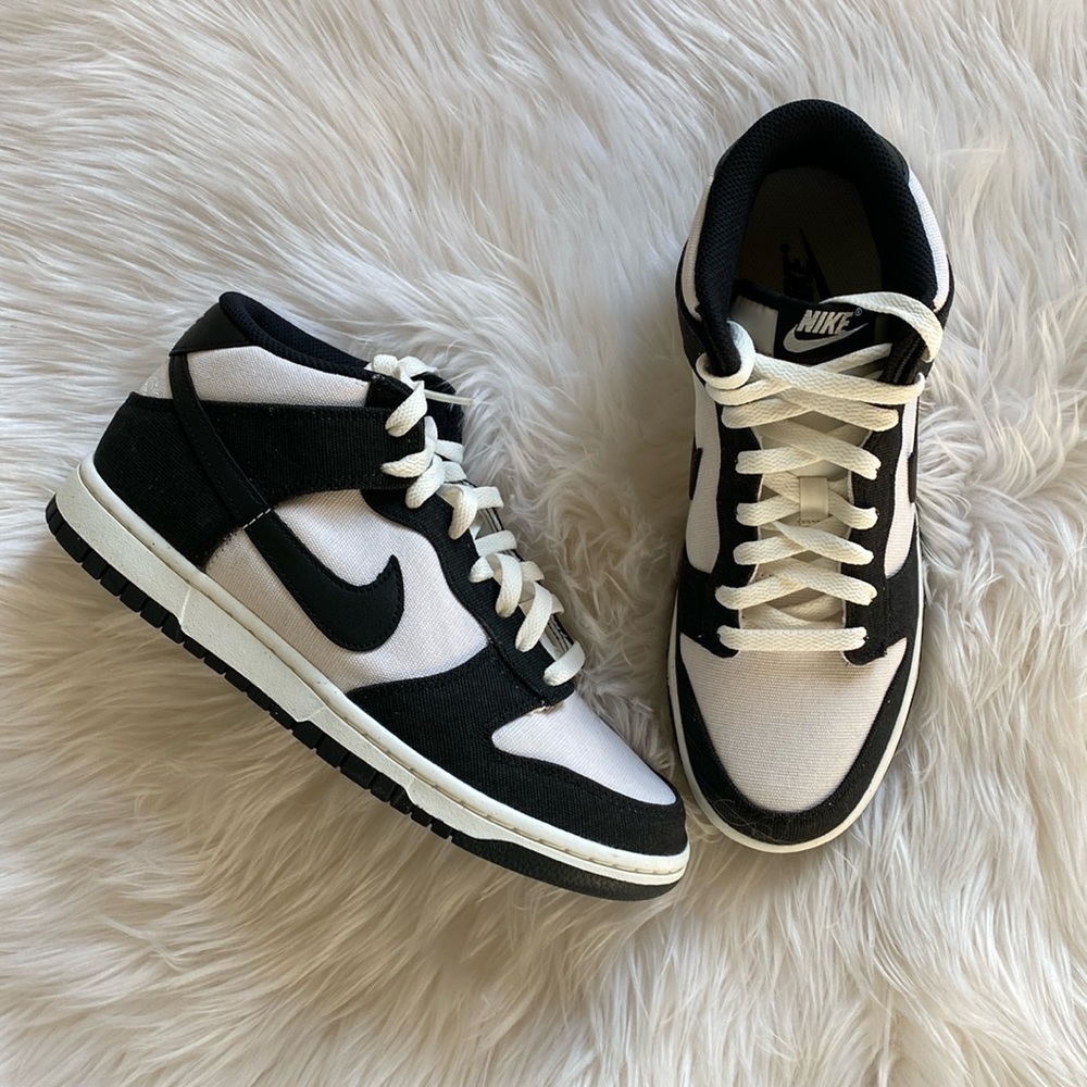 🎁 NIKE Dunk Mid black sail m8/w9.5